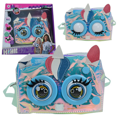 Яскрава бірюзова інтерактивна сумочка для дівчаток з ефектом кліпання та музикою