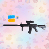 Акумуляторний дитячий Гель-бластер HK416 на орбізах, для активних ігор, чорний