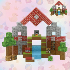 Ігровий магнітний конструктор Minecraft "Річкова оселя", на 100 деталей