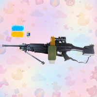 Великий Гель-бластер M249 на орбізах для дітей, на акумуляторі