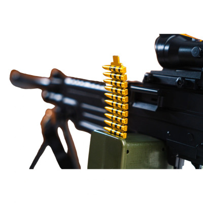 Великий Гель-бластер M249 на орбізах для дітей, на акумуляторі