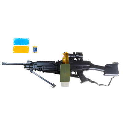 Великий Гель-бластер M249 на орбізах для дітей, на акумуляторі